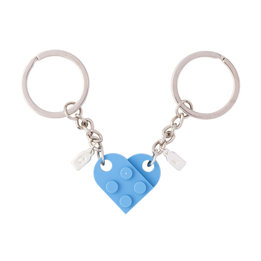 Llavero DÚO de corazón lego con iniciales