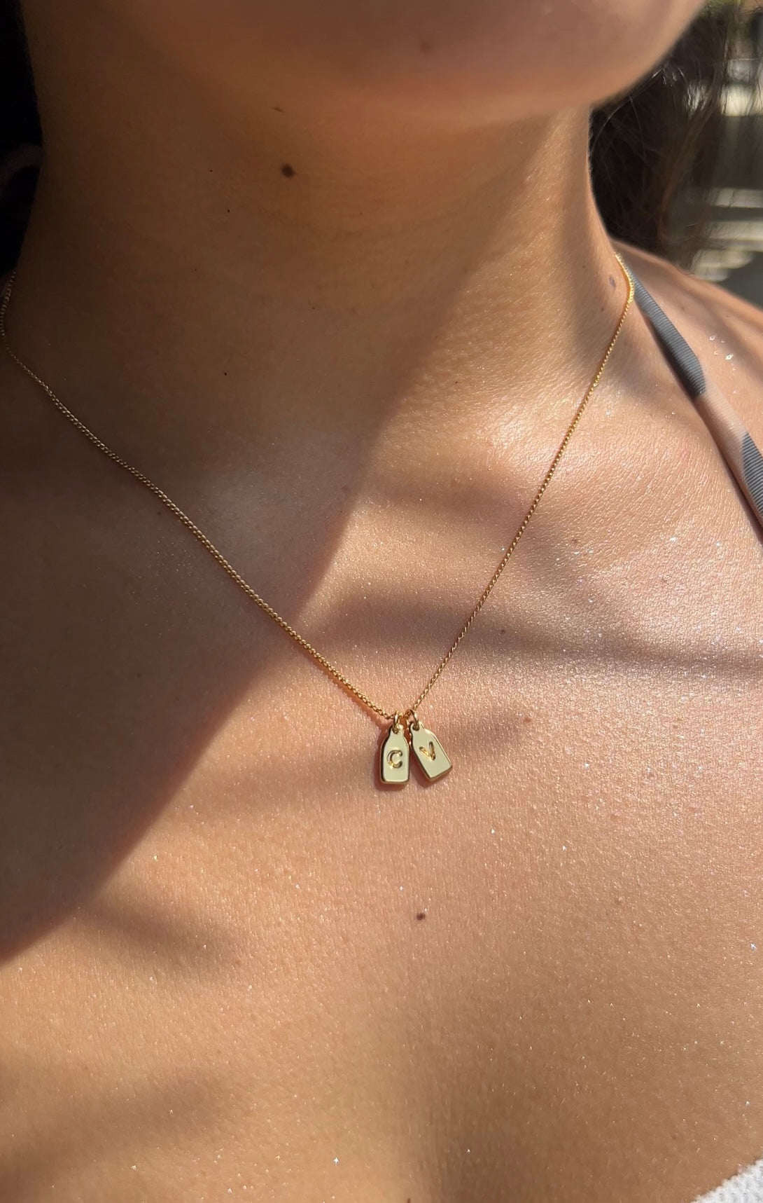 PAR de collares con iniciales para parejas