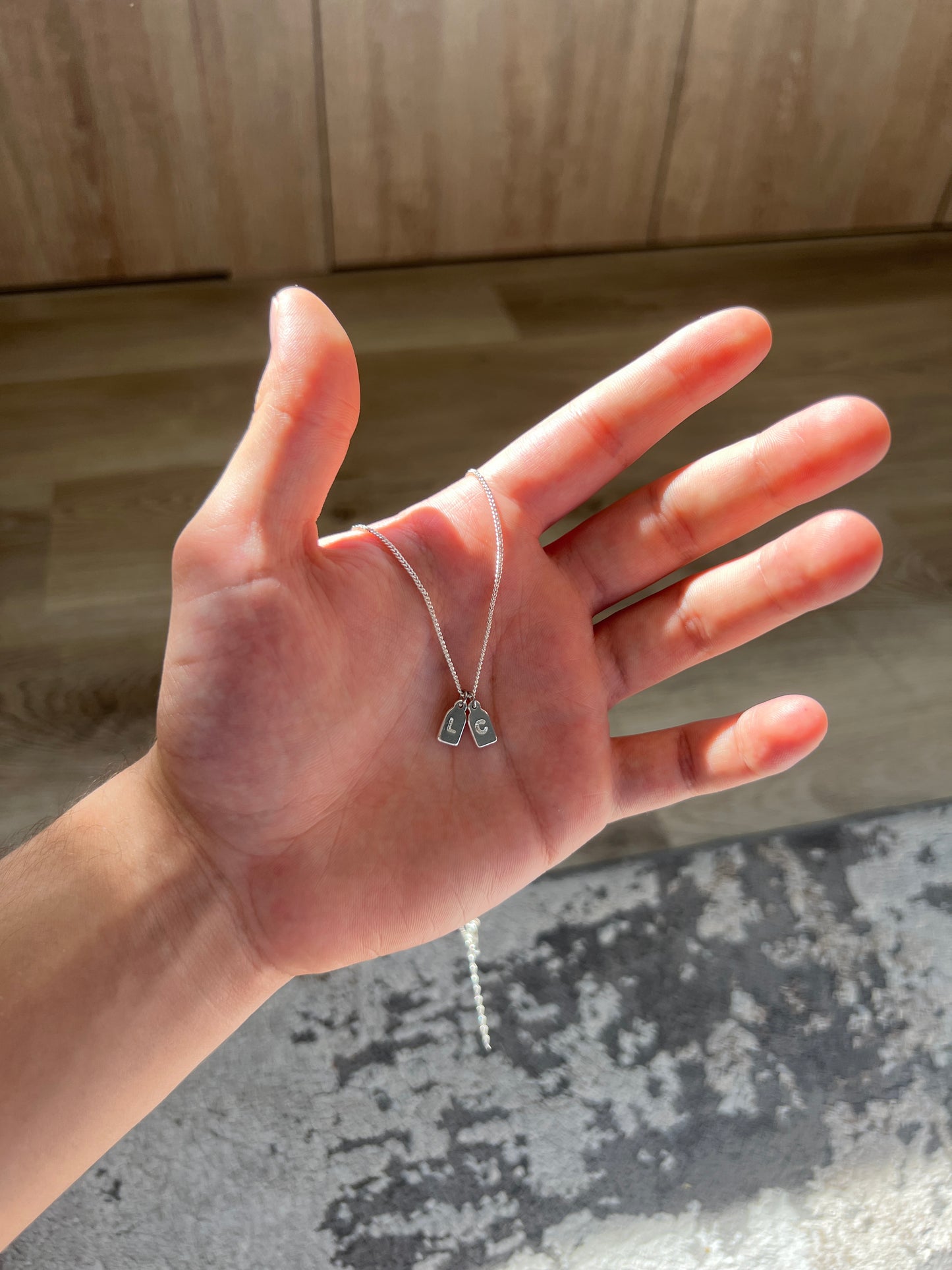 PAR de collares con iniciales para parejas