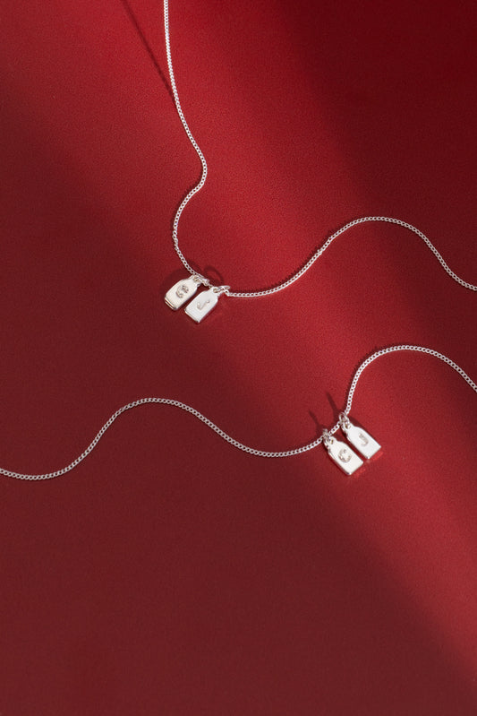 Collar de iniciales personalizadas PLATEADO