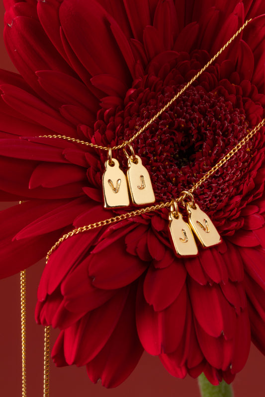 PAR de collares con iniciales para parejas