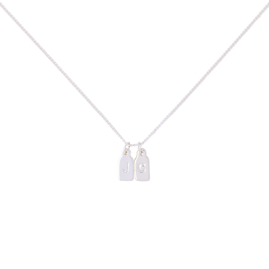 Collar de iniciales personalizadas PLATEADO
