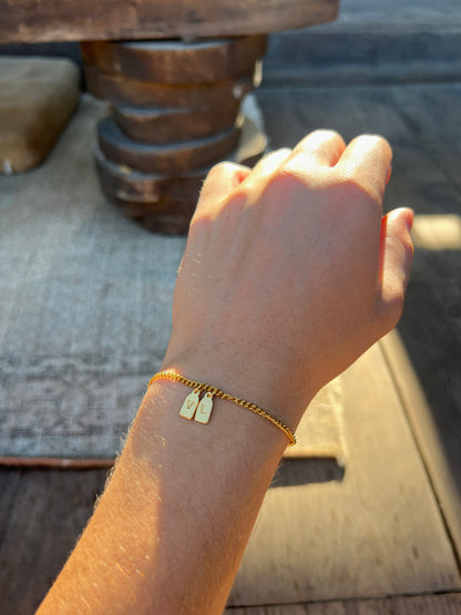 pulsera de iniciales personalizadas ( 2 iniciales)