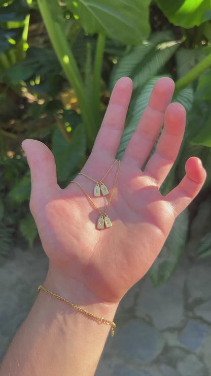 PAR de collares con iniciales para parejas