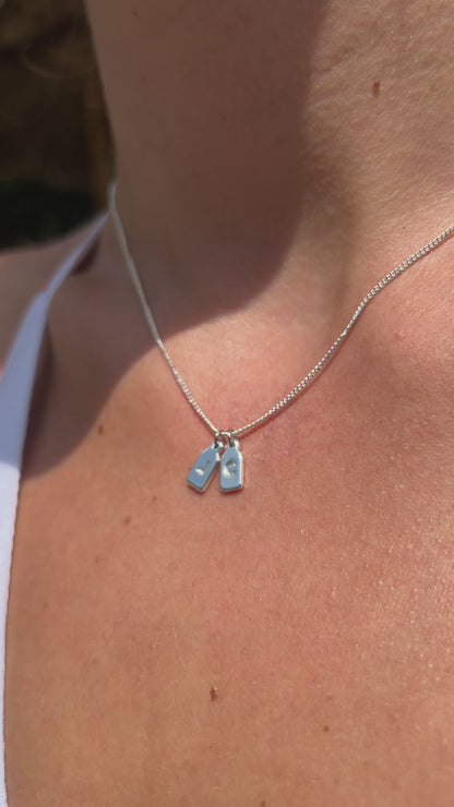 Collar de iniciales personalizadas PLATEADO